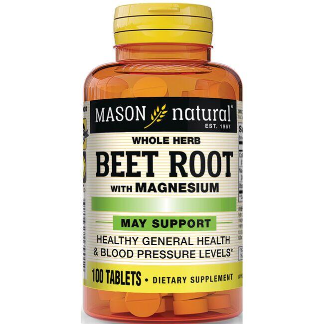 Mason Natural Beet Root with Magnesium Supplement Vitamin 100 Tabs