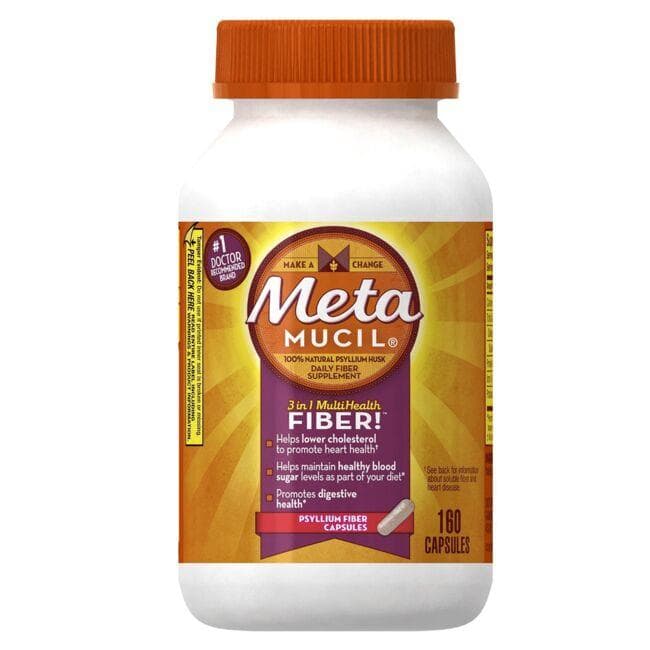 Metamucil Multi-Health Fiber Supplement Vitamin | 160 Caps