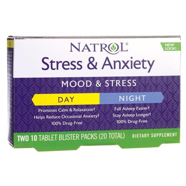 Natrol Stress & Anxiety Day Night Vitamin | 10 Each Tabs