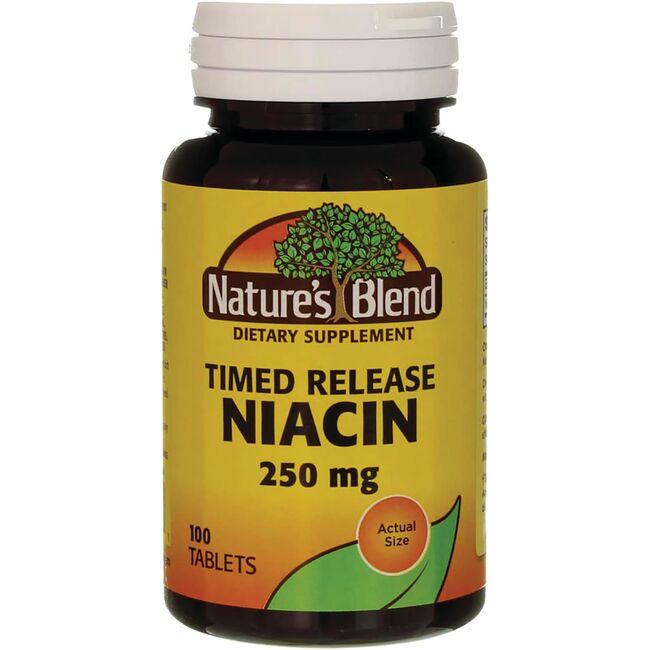 Natures Blend Timed Release Niacin Vitamin | 250 mg | 100 Tabs