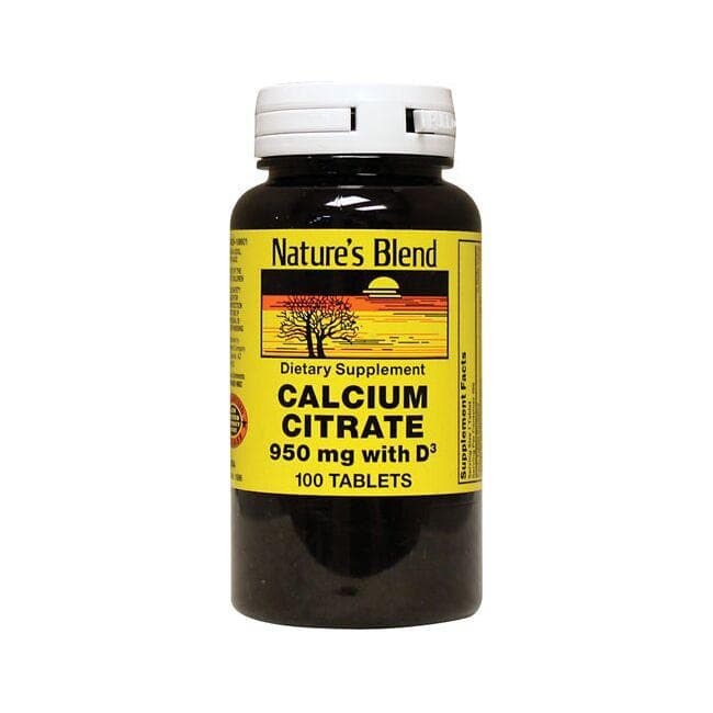 Natures Blend Calcium Citrate with D3 Vitamin | 100 Tabs