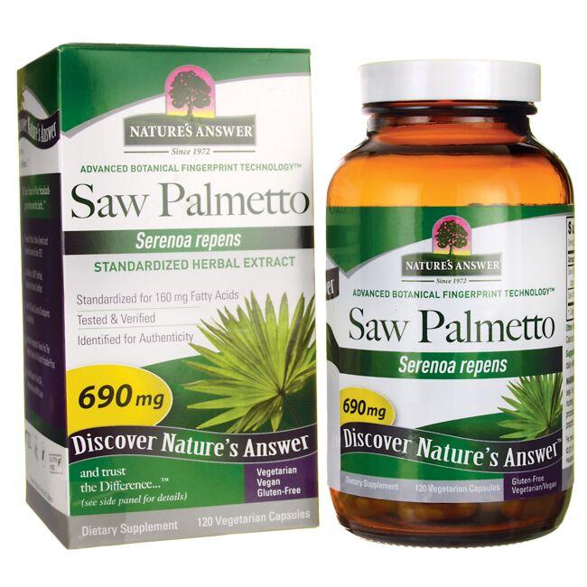 Natures Answer Saw Palmetto Vitamin | 690 mg | 120 Veg Caps | Mens Health