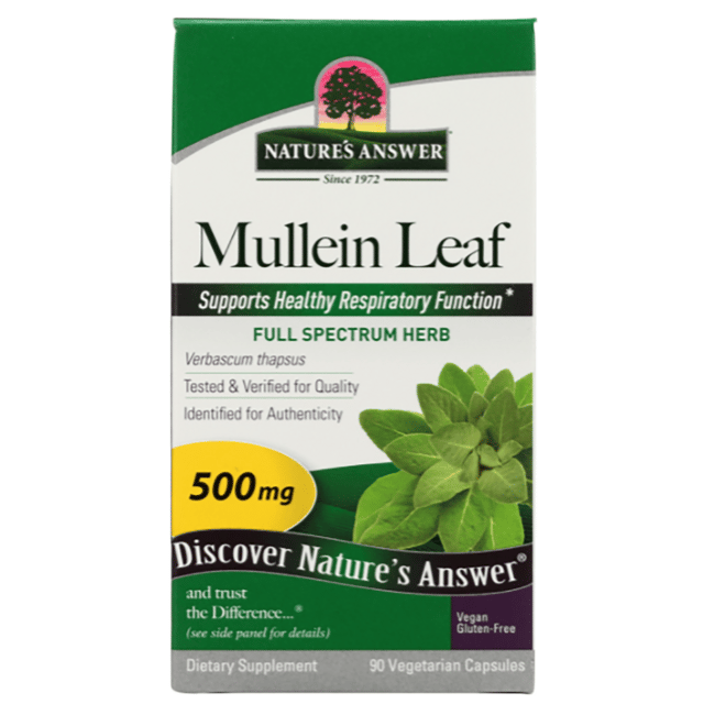 Nature's Answer Mullein Leaf 500 Mg 90 Veg Caps - Swanson Health Products