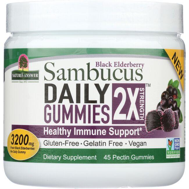 Natures Answer Sambucus Black Elderberry Daily Gummies Vitamin | 45 Gummies