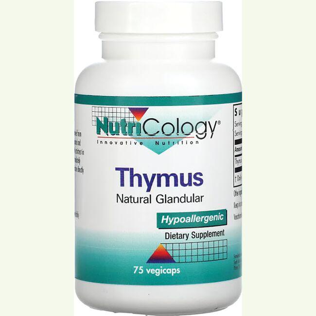 NutriCology Innovative Nutrition Thymus Natural Glandular Supplement Vitamin | 75 Veg Caps