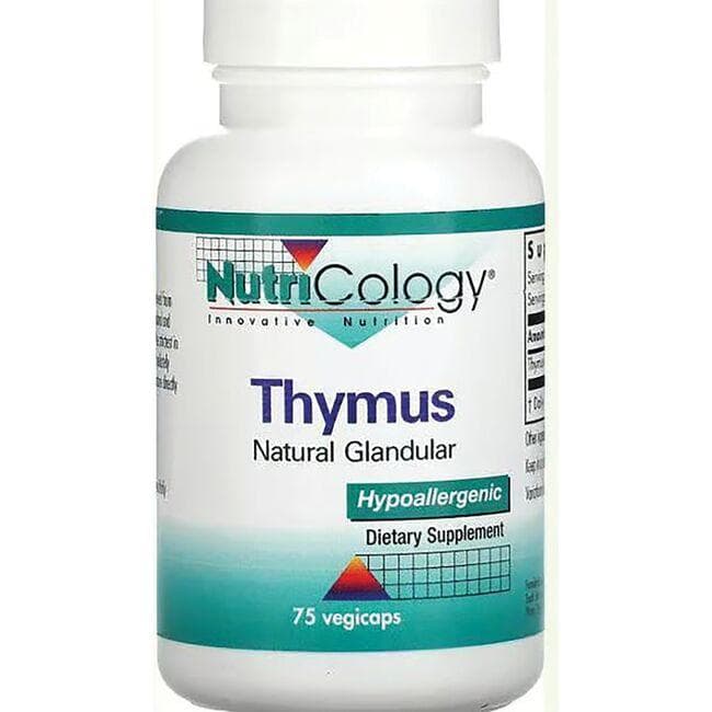 NutriCology Innovative Nutrition Thymus Natural Glandular Supplement Vitamin | 75 Veg Caps