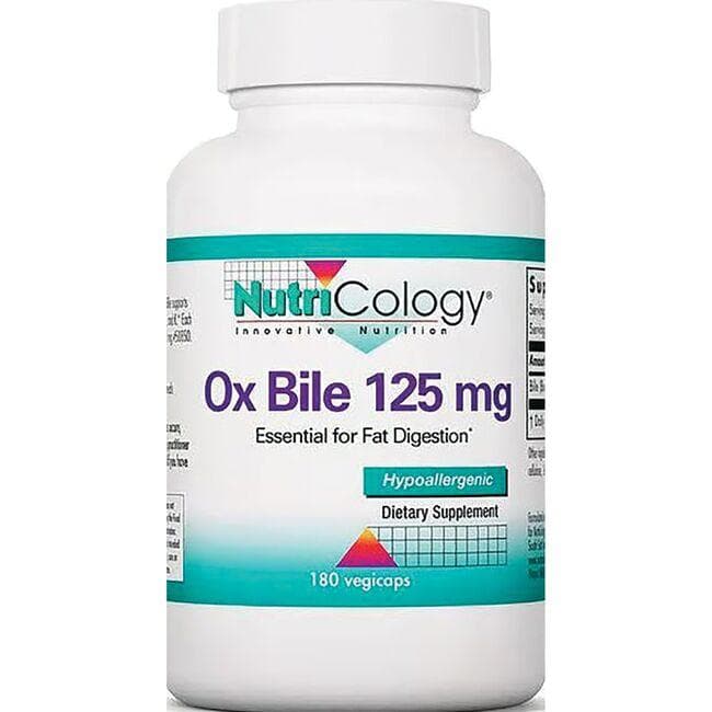 NutriCology Innovative Nutrition Ox Bile Vitamin | 125 mg | 180 Veg Caps