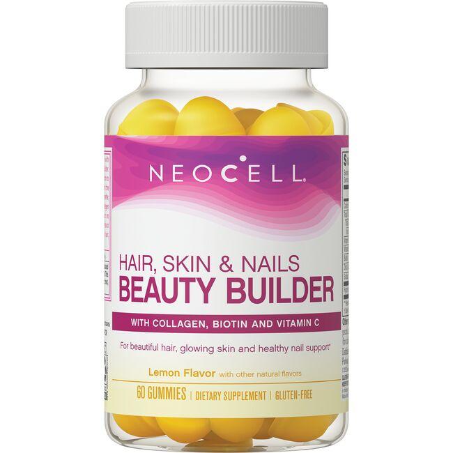 NeoCell Hair, Skin & Nails Beauty Builder - Lemon Vitamin | 60 Gummies