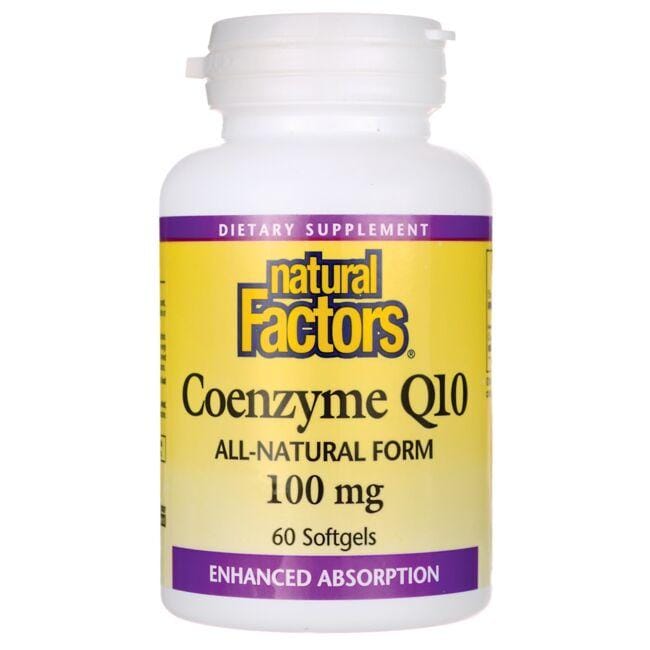 Natural Factors Coenzyme Q10 Supplement Vitamin | 100 mg | 60 Soft Gels