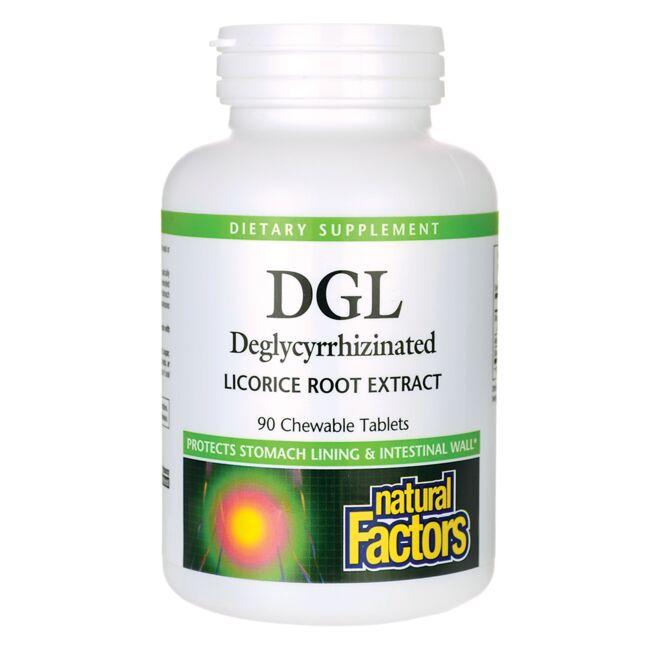 Natural Factors Dgl Deglycyrrhizinated Licorice Root Extract Vitamin 90 Chewables