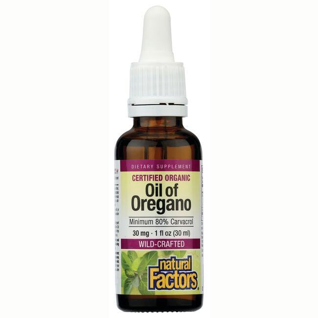 Natural Factors Certified Organic Oil of Oregano Vitamin 1 fl oz Liquid