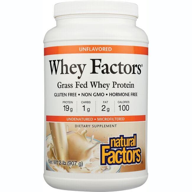 Natural Factors Whey - Unflavored Protein Powder | 2 lbs Powder