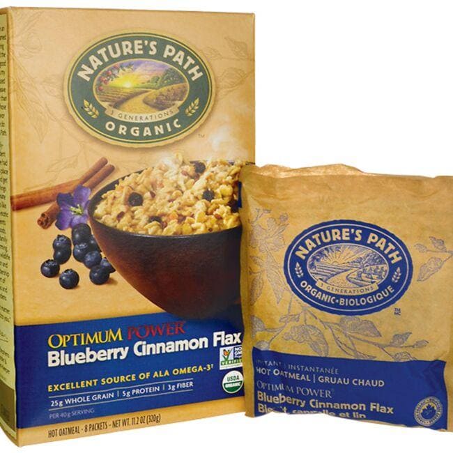 Organic Instant Hot Oatmeal Cinnamon Blueberry Flaxseed