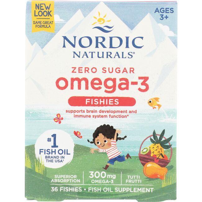 Nordic Naturals Zero Sugar Omega-3 Fishies - Tutti Frutti Supplement Vitamin | 300 mg | 36 Gummies