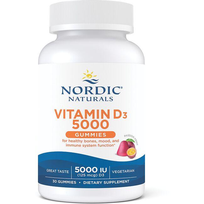 Nordic Naturals Vitamin D3 Gummies - Passion Fruit 5000 Iu 30 Gummies