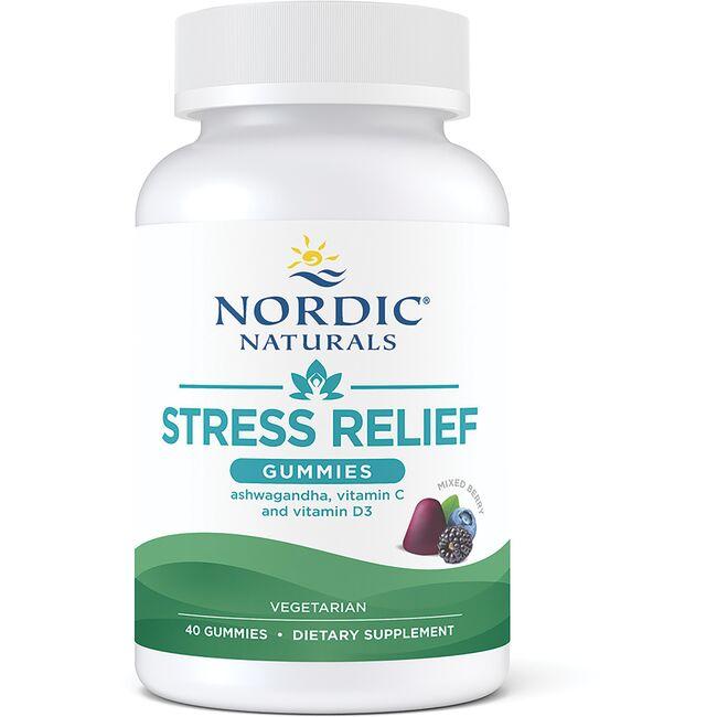 Nordic Naturals Stress Relief Gummies - Mixed Berry Vitamin 5000 Iu 40 Gummies