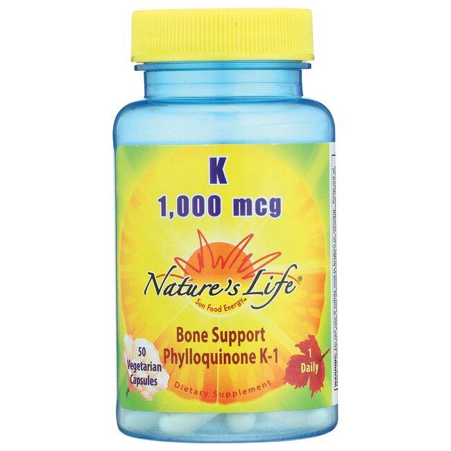 Natures Life Vitamin K 1000 mcg 50 Veg Caps