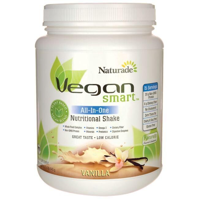 Naturade Vegan Smart All-In-One Nutritional Shake - Vanilla Vitamin 22.8 oz Powder