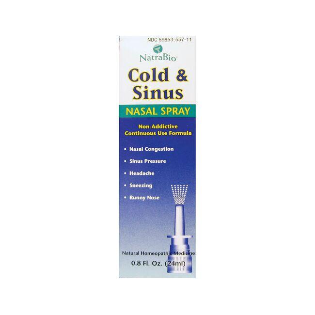 NatraBio Cold & Sinus Nasal Spray 0.8 fl oz Liquid