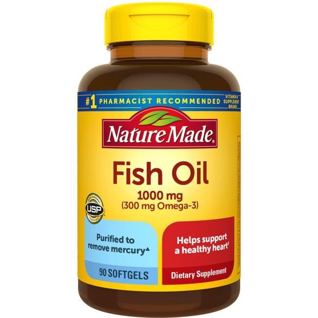 Nature Made Fish Oil Supplement Vitamin | 1000 mg | 90 Soft Gels