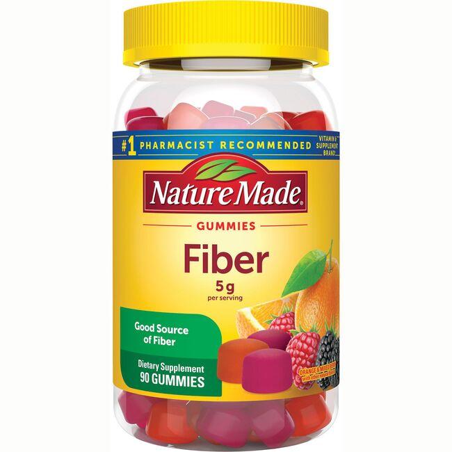 Nature Made Fiber Gummies - Orange & Mixed Berry Supplement Vitamin | 5 G | 90 Gummies