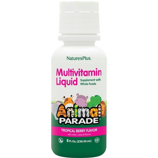 NaturesPlus Animal Parade Liquid Childrens Multi-Vitamin & Mineral - Berry 8 fl oz Liquid Childrens Multivitamins