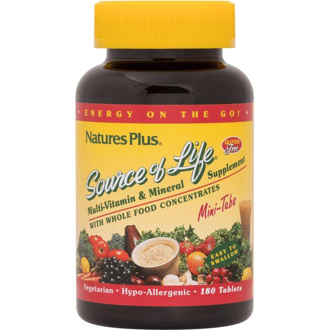 NaturesPlus Source Of Life Multi-Vitamin & Mineral Mini-Tabs 180 Tabs