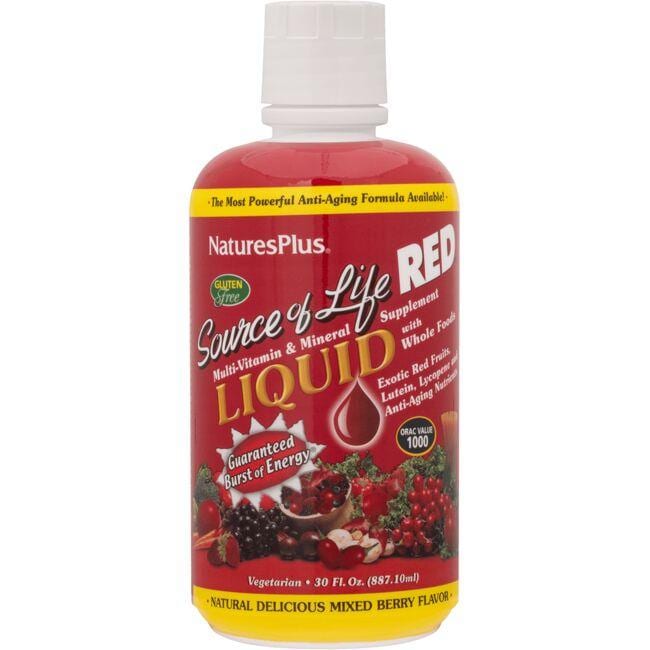 NaturesPlus Liquid Red Multi-Vitamin & Mineral - Mixed Berry 30 fl oz Liquid