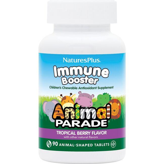 NaturesPlus Animal Parade Kids Immune Booster - Tropical Berry Vitamin 90 Chewables