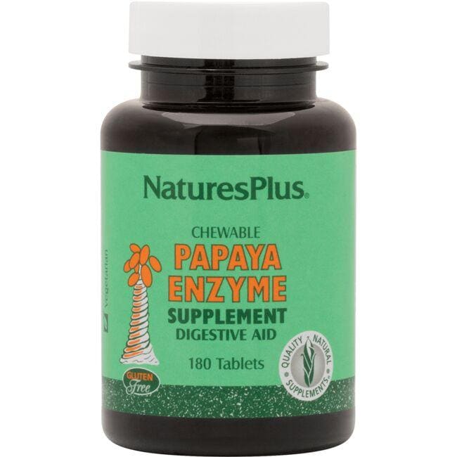NaturesPlus Chewable Papaya Enzyme Supplement Vitamin 180 Tabs