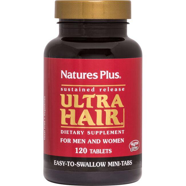 NaturesPlus Sustained Release Ultra Hair for Men and Women Vitamin 120 Tabs