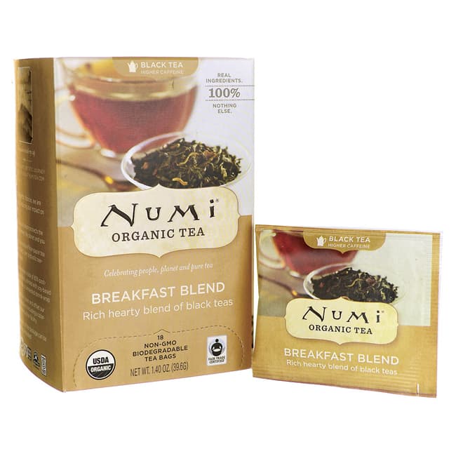 Numi Organic Tea Black Tea Breakfast Blend 18 Bag(s) Swanson Health