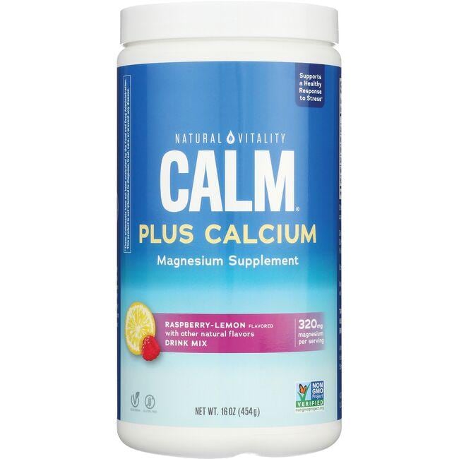Natural Vitality Calm Plus Calcium - Raspberry-Lemon Vitamin 16 oz Powder Health Minerals