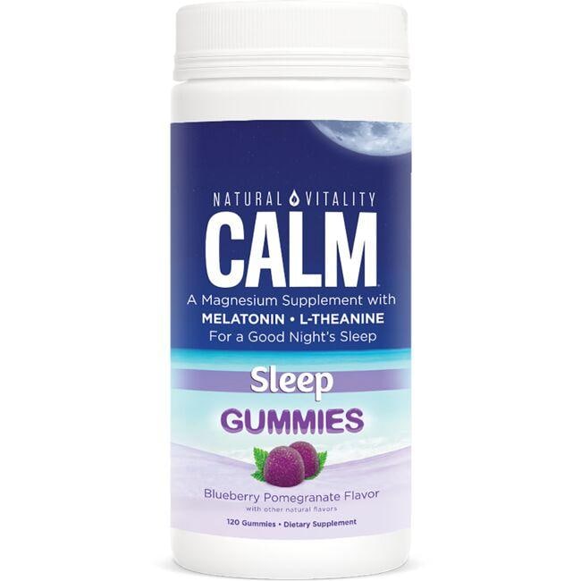 Natural Vitality Calm Sleep Gummies - Blueberry Pomegranate Vitamin 120 Gummies