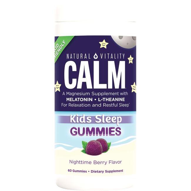 Natural Vitality Calm Kids Sleep Gummies - Nighttime Berry Vitamin | 60 Gummies