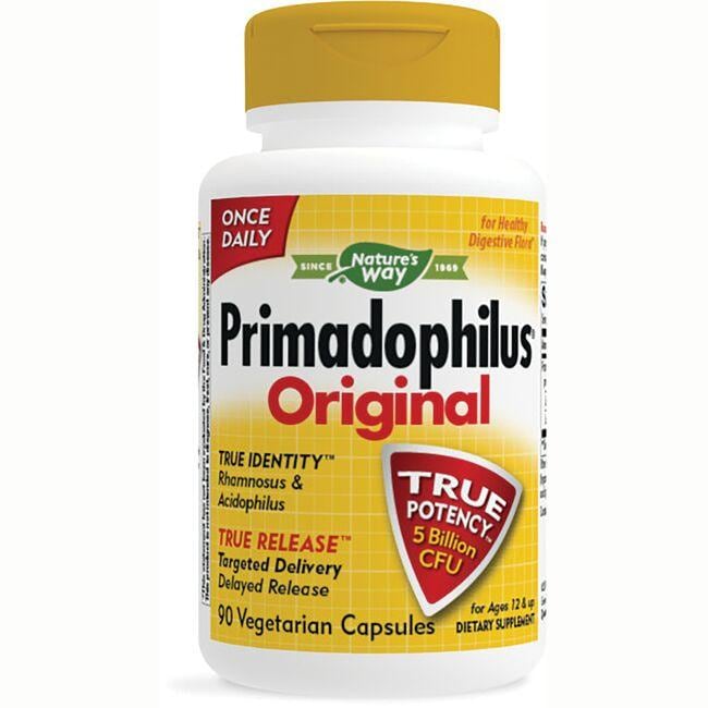 Natures Way Primadophilus - Original Supplement Vitamin | 5 Billion CFU | 90 Veg Caps | Probiotics