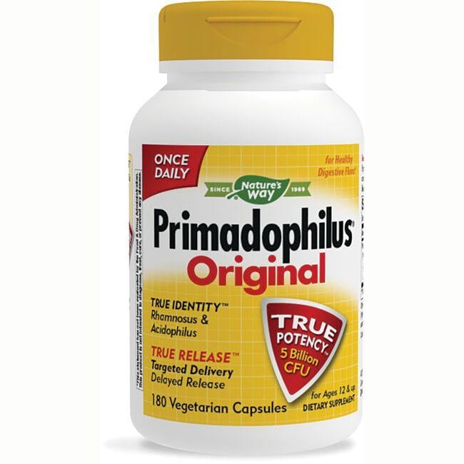 Natures Way Primadophilus - Original Supplement Vitamin | 5 Billion CFU | 180 Veg Caps | Probiotics