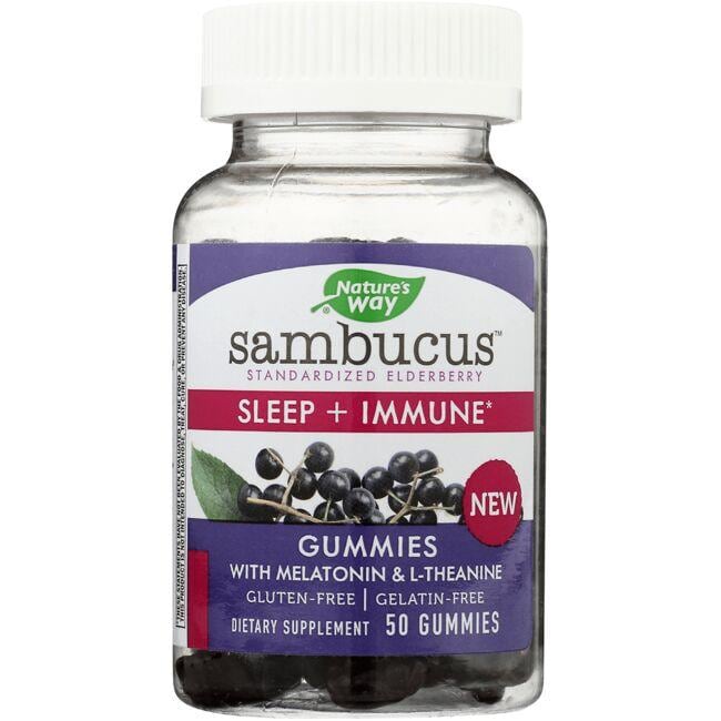 Natures Way Sambucus Sleep + Immune Gummies Vitamin | 50 Gummies