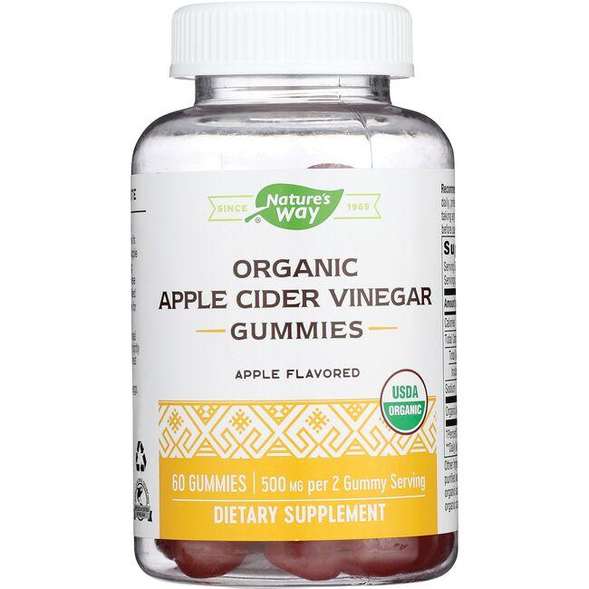Natures Way Organic Apple Cider Vinegar Gummies - | 500 mg | 60 Gummies | Weight Management