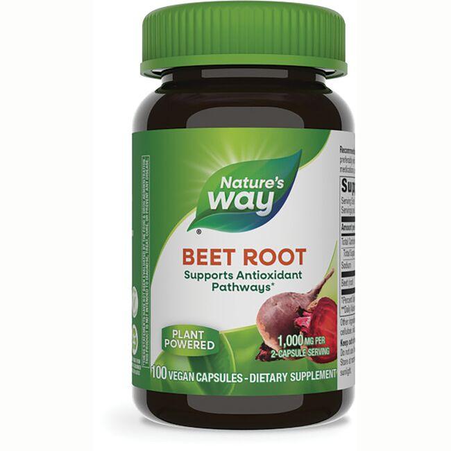 Natures Way Beet Root Supplement Vitamin 1000 mg 100 Vegan Caps