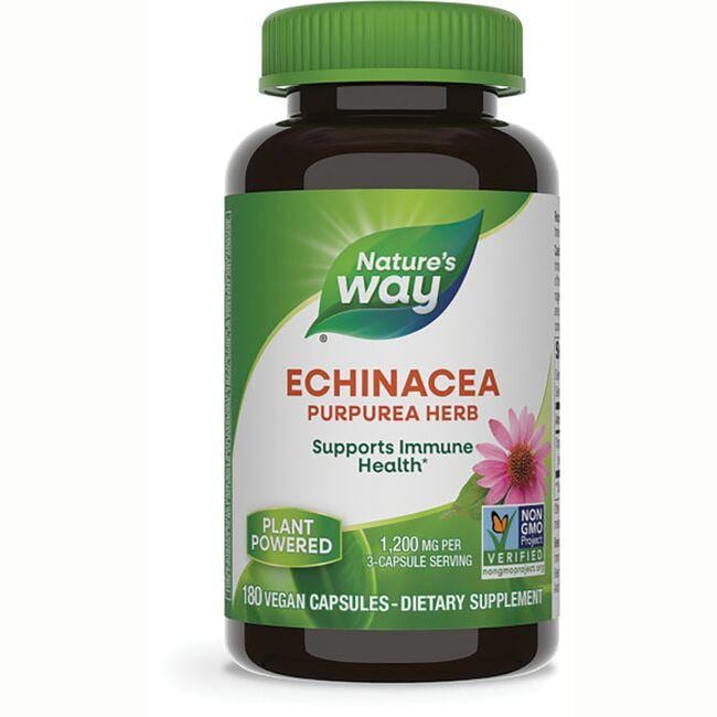 Natures Way Echinacea Purpurea Herb Vitamin | 400 mg | 180 Veg Caps | Herbs and Supplements