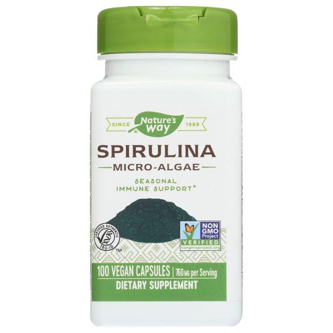 Natures Way Spirulina Micro-Algae Supplement Vitamin | 760 mg | 100 Vegan Caps