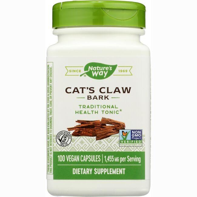 Natures Way Cats Claw Bark Vitamin | 485 mg | 100 Vegan Caps