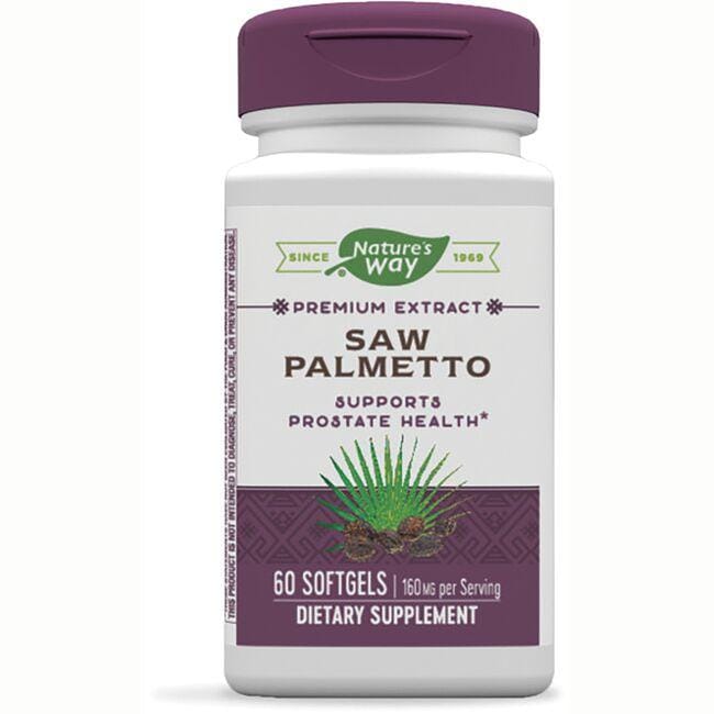 Natures Way Standardized Saw Palmetto Vitamin 160 mg 60 Soft Gels Mens Health