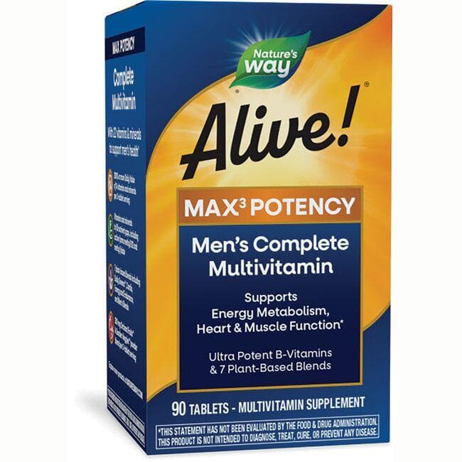 Natures Way Alive! Max 3 Potency Mens Multivitamin | 90 Tabs