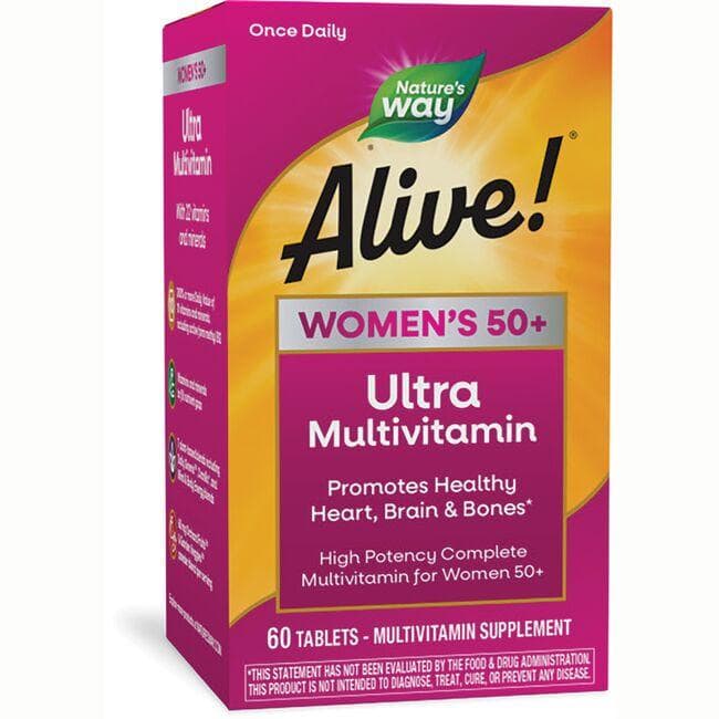 Natures Way Alive! Womens 50+ Ultra Potency Complete Multivitamin | 60 Tabs