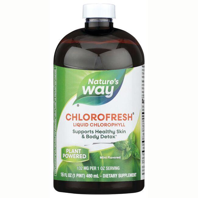 Natures Way Chlorofresh Liquid Chlorophyll Natural Mint Flavor Supplement Vitamin 16 fl oz Liquid