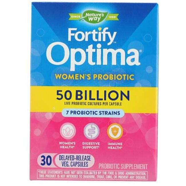 Natures Way Fortify Optima Womens Probiotic Supplement Vitamin | 50 Billion CFU | 30 Veg Caps