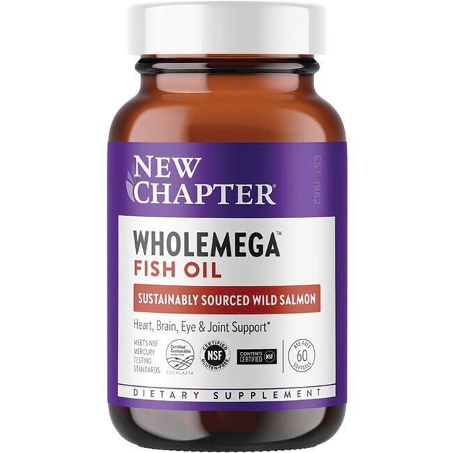 New Chapter Wholemega Fish Oil Supplement Vitamin | 2000 mg | 60 Soft Gels