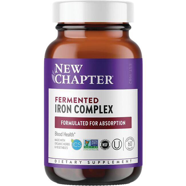 New Chapter Fermented Iron Complex Vitamin | 60 Veg Tabs